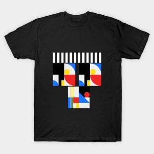 Simple Colorblock Geometric T-Shirt